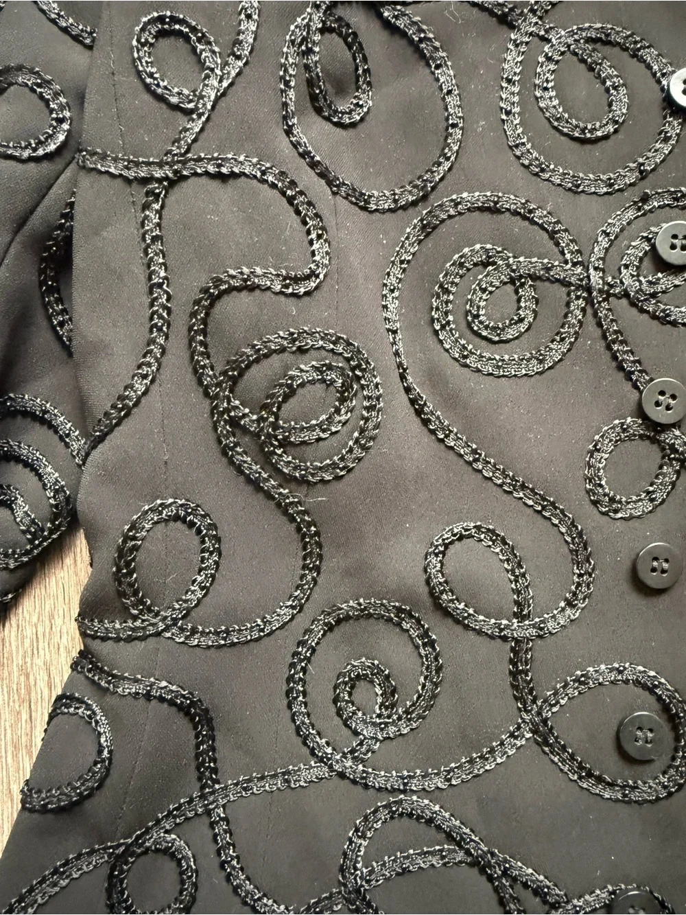 Jones New York Black Embellished Women's Blazer - Picture 2 of 8